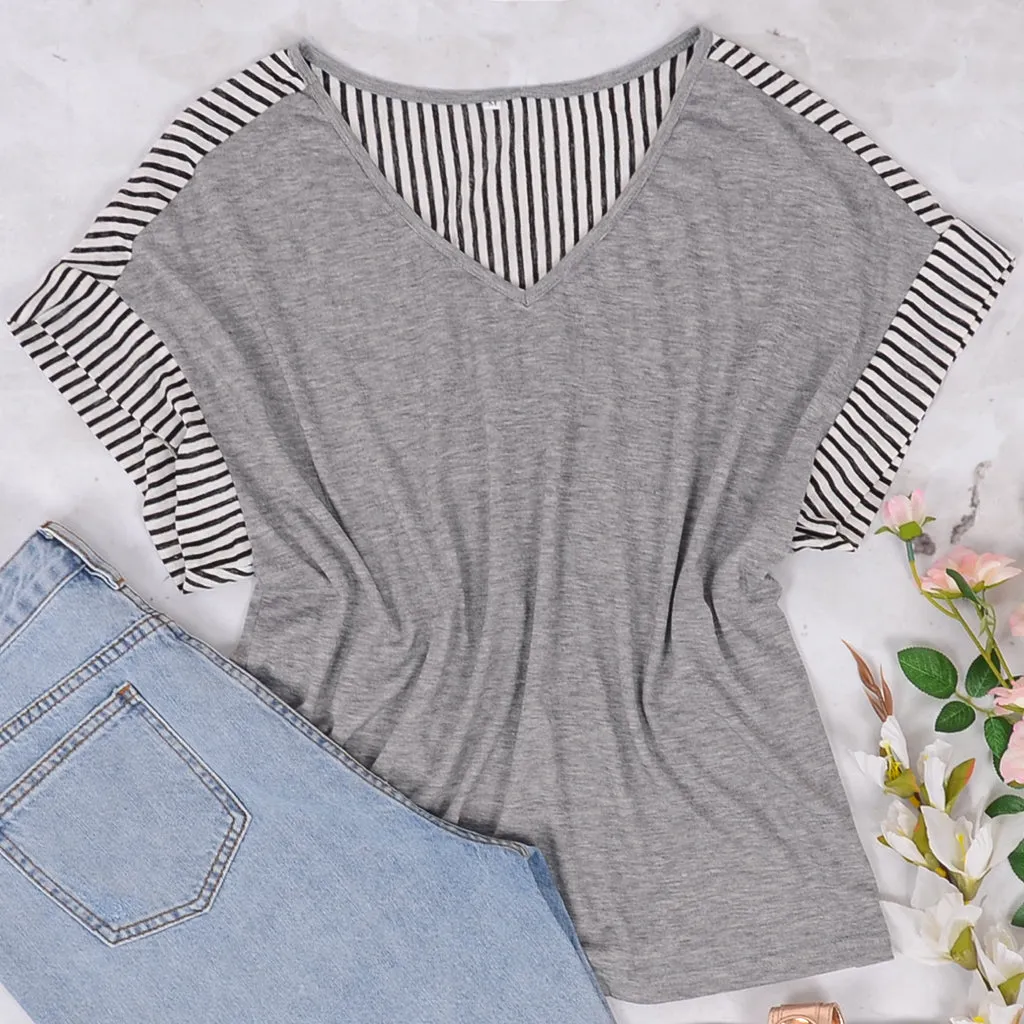 Striped Back Lounge Tee sold by Anna-Kaci
