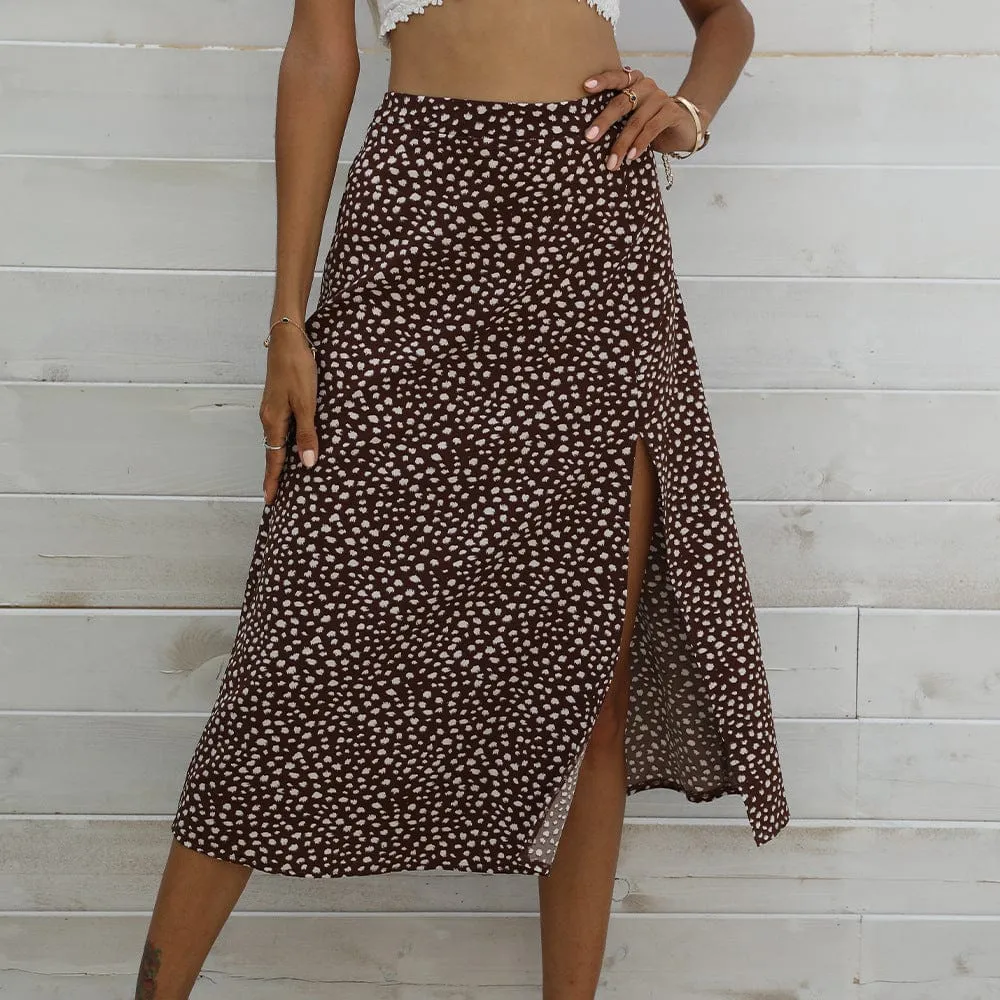 Animal Print Front Slit Skirt sold by Anna-Kaci product image thumbnail 3