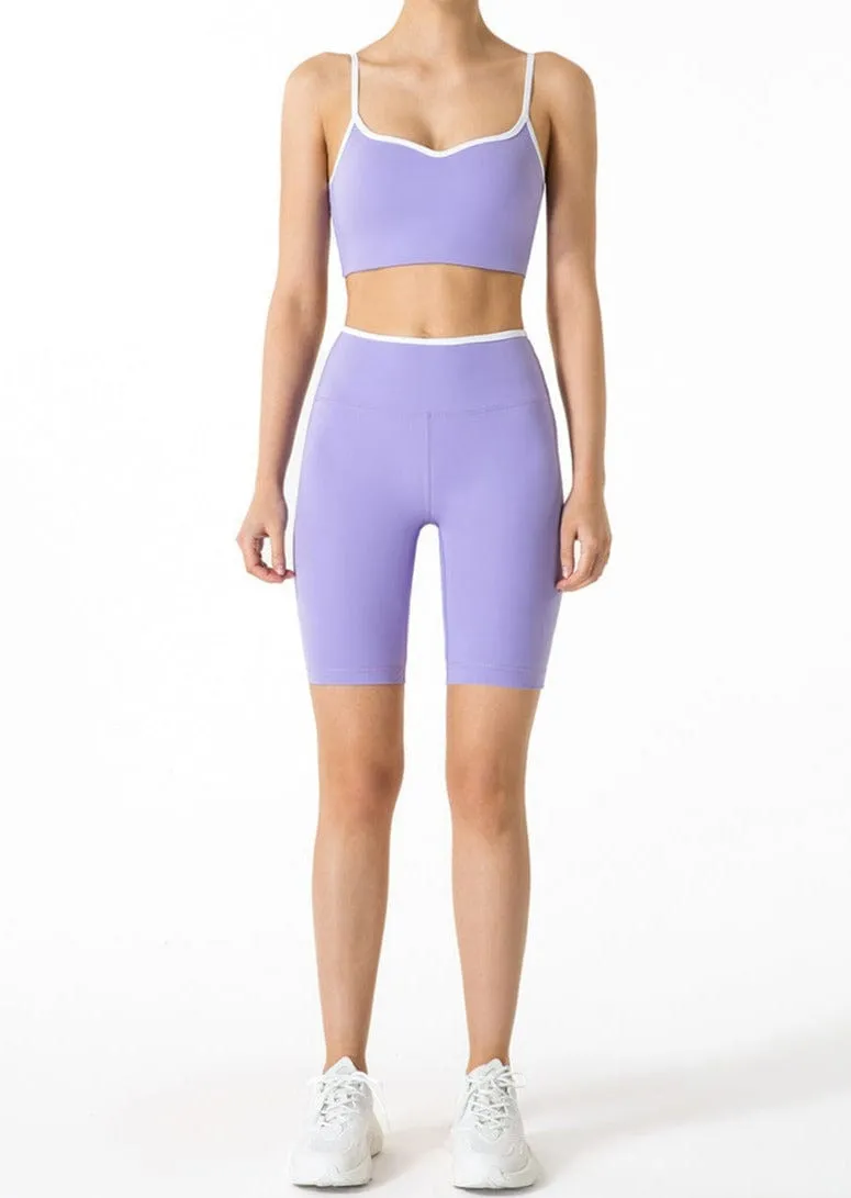 Longline Contrast Sports Bra sold by Anna-Kaci product image thumbnail 3