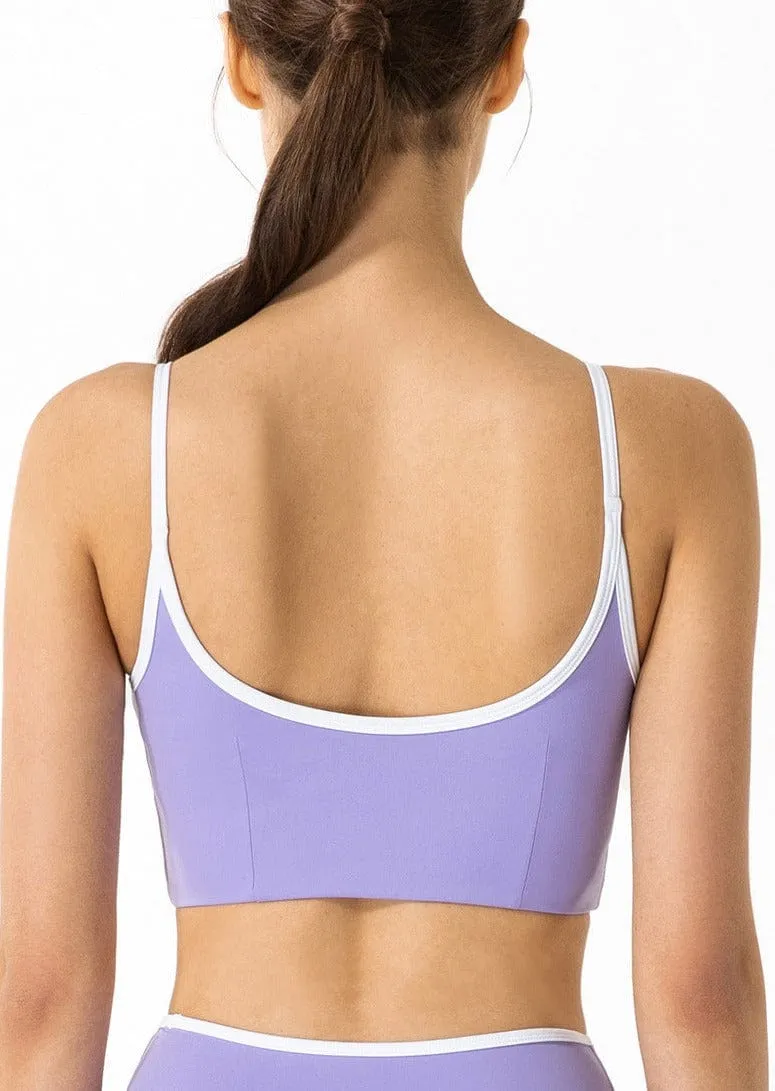 Longline Contrast Sports Bra sold by Anna-Kaci product image thumbnail 2