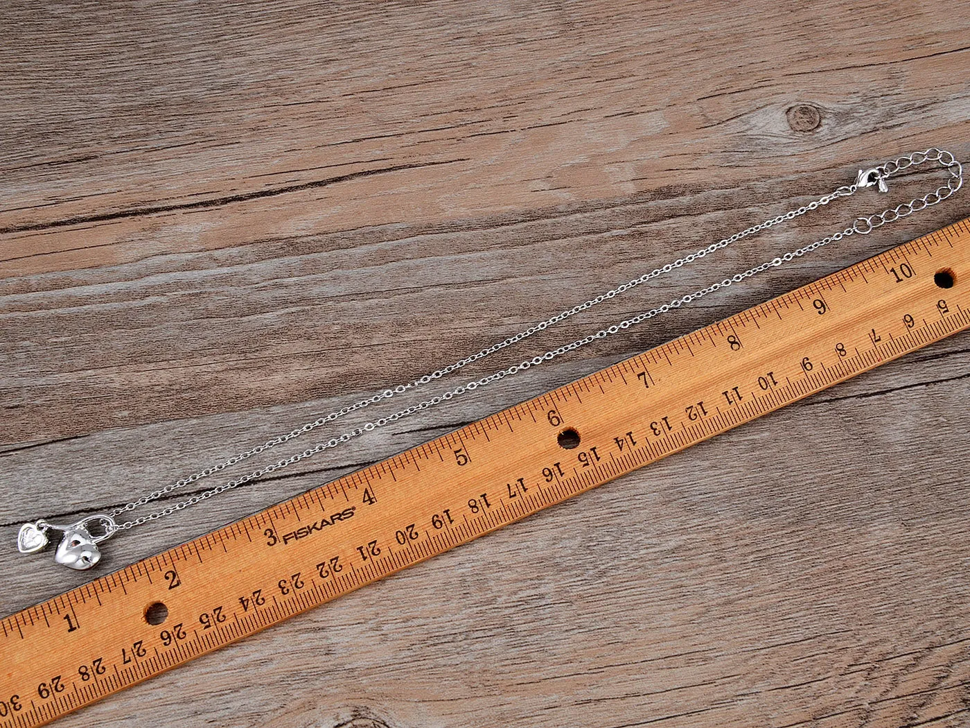 Swarovski Crystal Blue Zircon Elements Dual Hearts Necklace sold by Anna-Kaci product image thumbnail 3