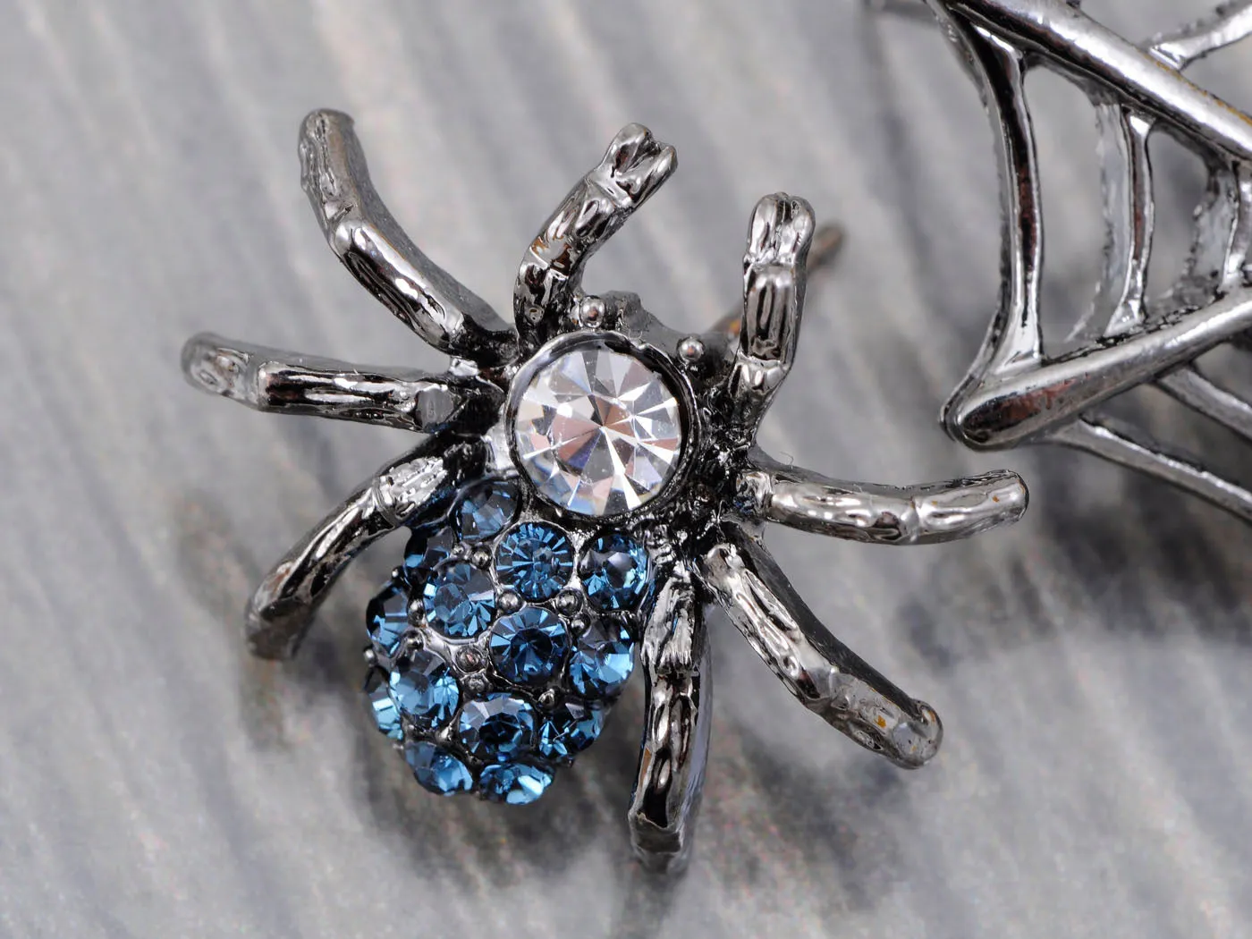 Gun Spider Web Blue Earrings Halloween sold by Anna-Kaci product image thumbnail 4