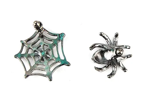 Gun Spider Web Blue Earrings Halloween sold by Anna-Kaci product image thumbnail 5