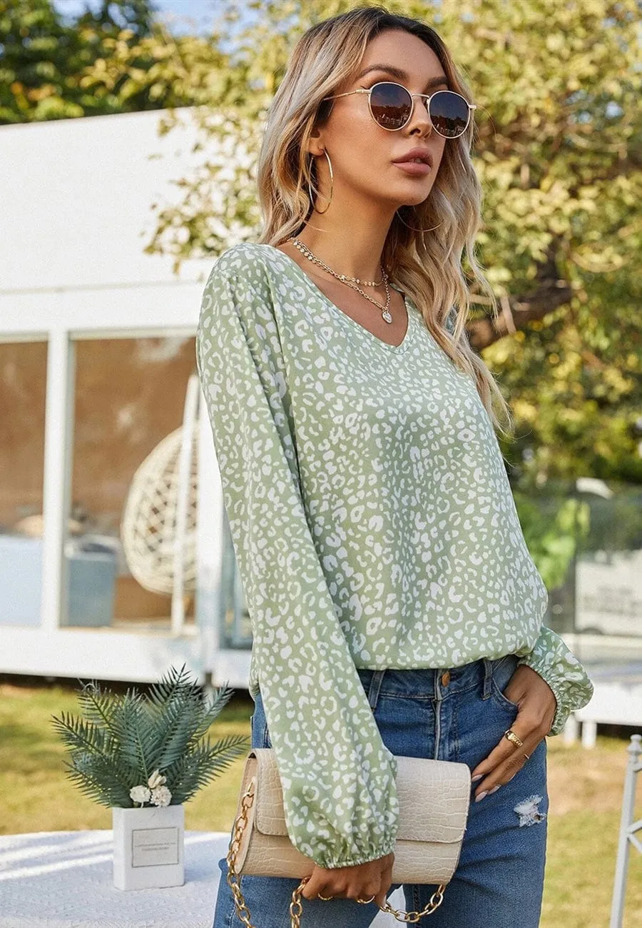 Leopard Print Long Sleeve Top sold by Anna-Kaci product image thumbnail 4