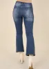 High Waist Distressed Flared Jeans sold by Anna-Kaci