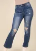 High Waist Distressed Flared Jeans sold by Anna-Kaci
