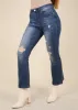 High Waist Distressed Flared Jeans sold by Anna-Kaci