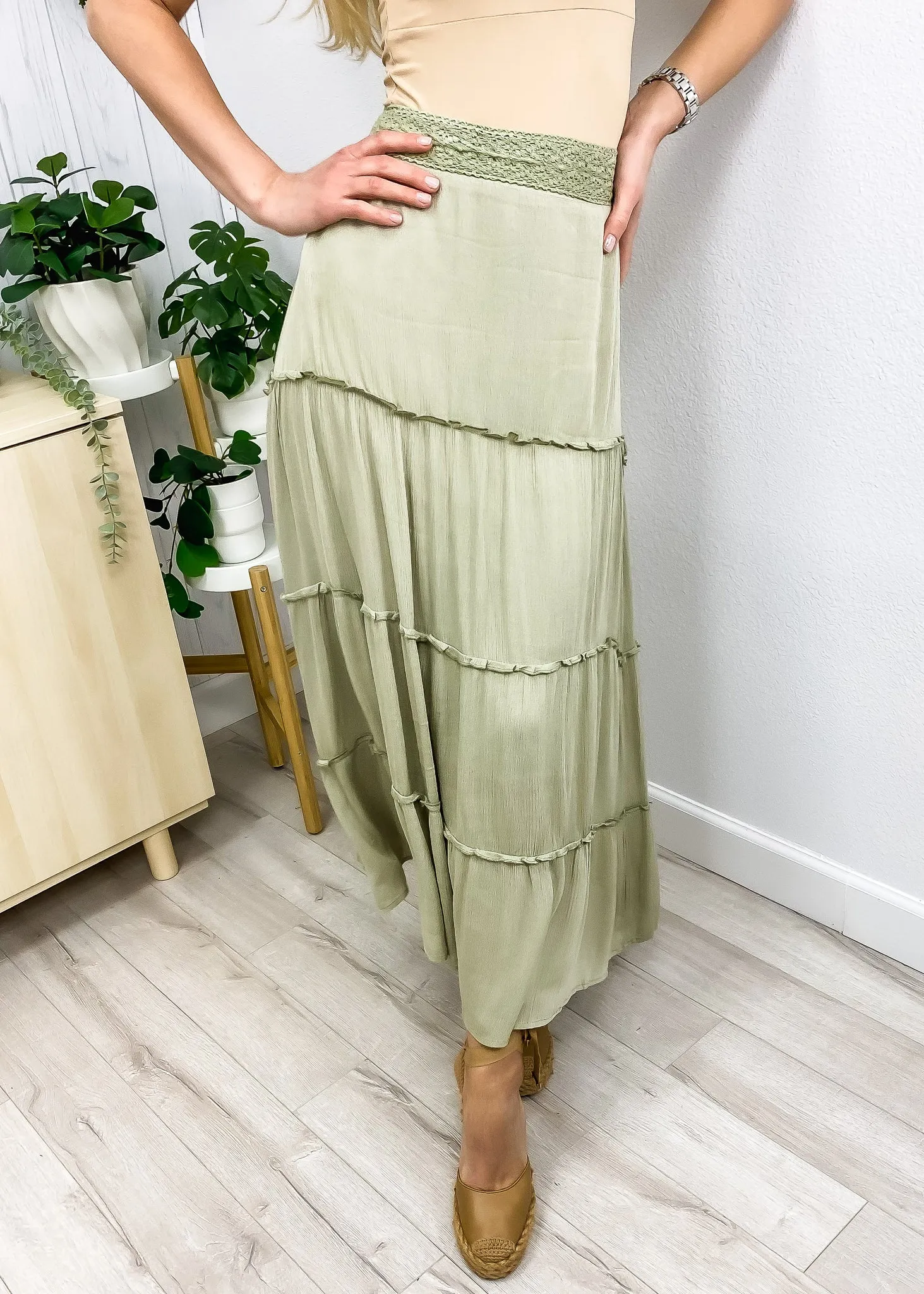 Maxi Bohemian Layered Skirt sold by Anna-Kaci product image thumbnail 5
