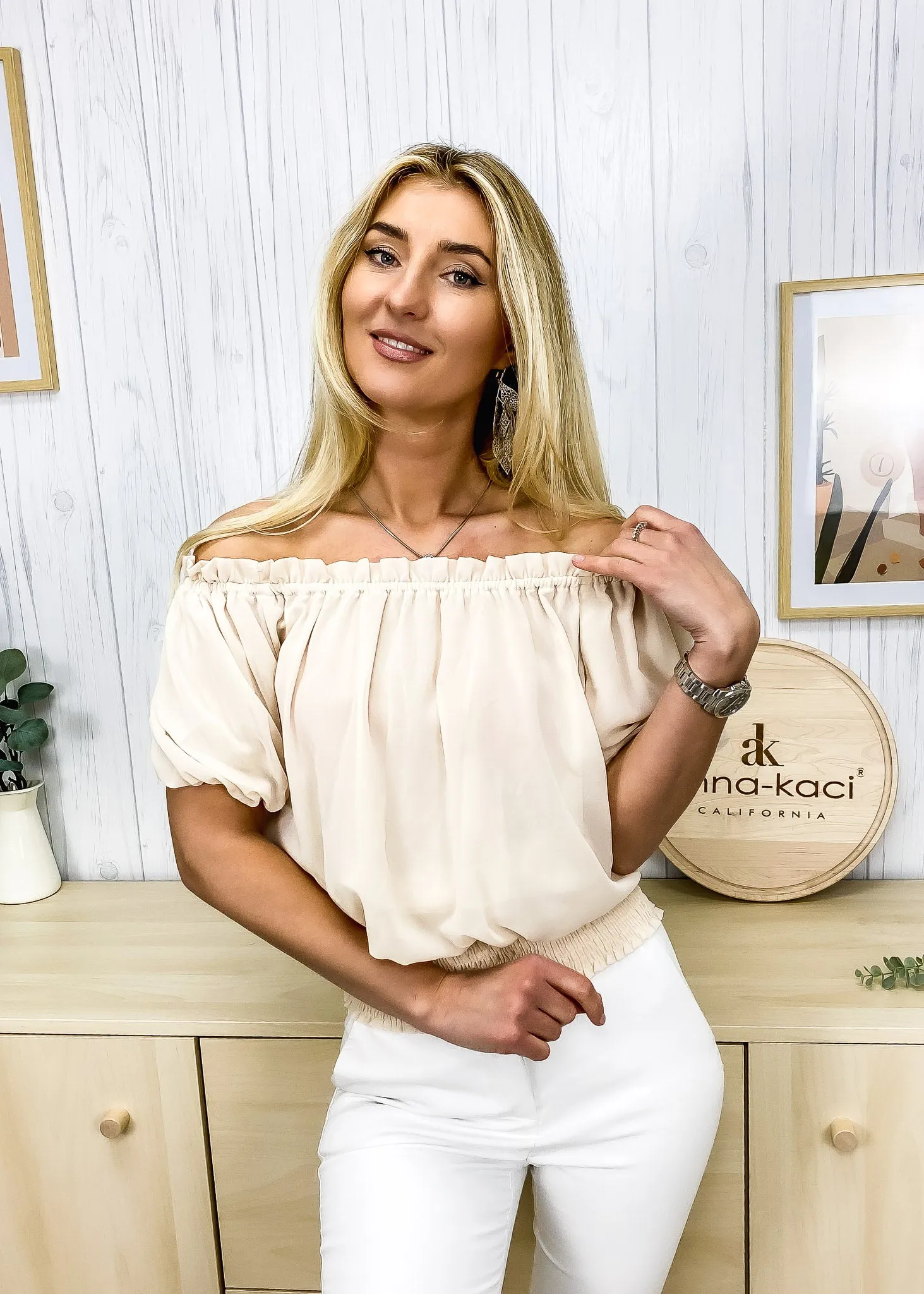 Dainty Off Shoulder Blouse sold by Anna-Kaci product image thumbnail 2