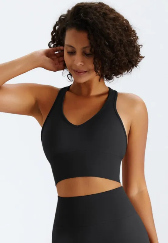 Scoop Neckline Racerback Sports Bra sold by Anna-Kaci