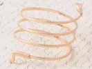 Gold Egyptian Spiral Snake Wrap Around Arm Cuff Coil Bangle Bracelet sold by Anna-Kaci