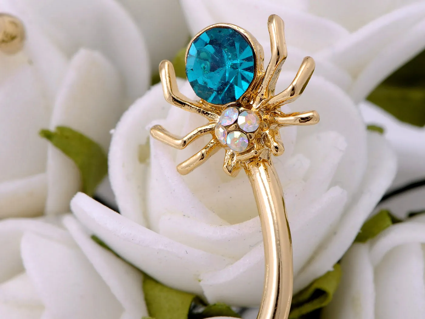 Mini Blue Bodied Spider Earring Ear Cuff sold by Anna-Kaci product image thumbnail 4