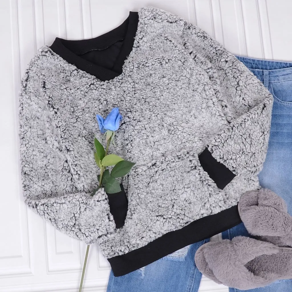 Cozy Cloudy Sherpa Pullover sold by Anna-Kaci product image thumbnail 2