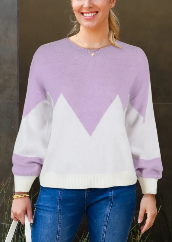 Drop Shoulder Color Block Sweater sold by Anna-Kaci