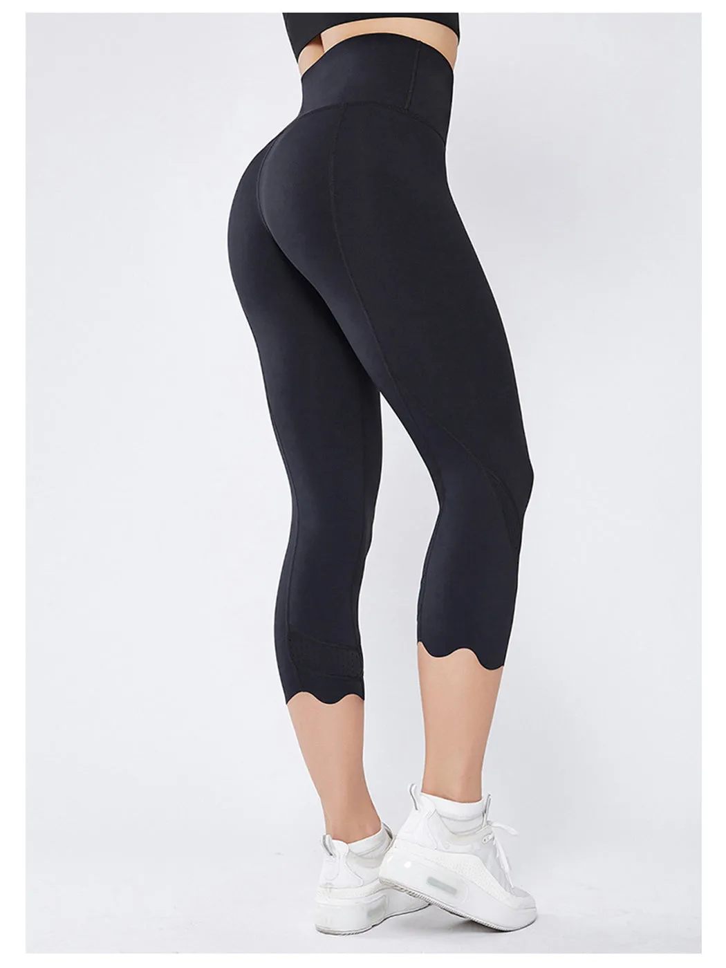 Laser Engineered Scalloped Yoga Pants sold by Anna-Kaci product image thumbnail 4