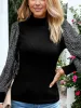 Contrast Sequin Sleeve Sweater sold by Anna-Kaci