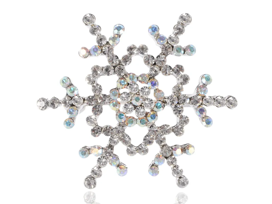 Winter Holiday Snowflake Brooch Pin sold by Anna-Kaci