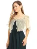 Sequin Evening Deco Shawl Cape sold by Anna-Kaci