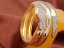 D Snake Coil Embellished Egyptian Cleopatra Style Bracelet sold by Anna-Kaci