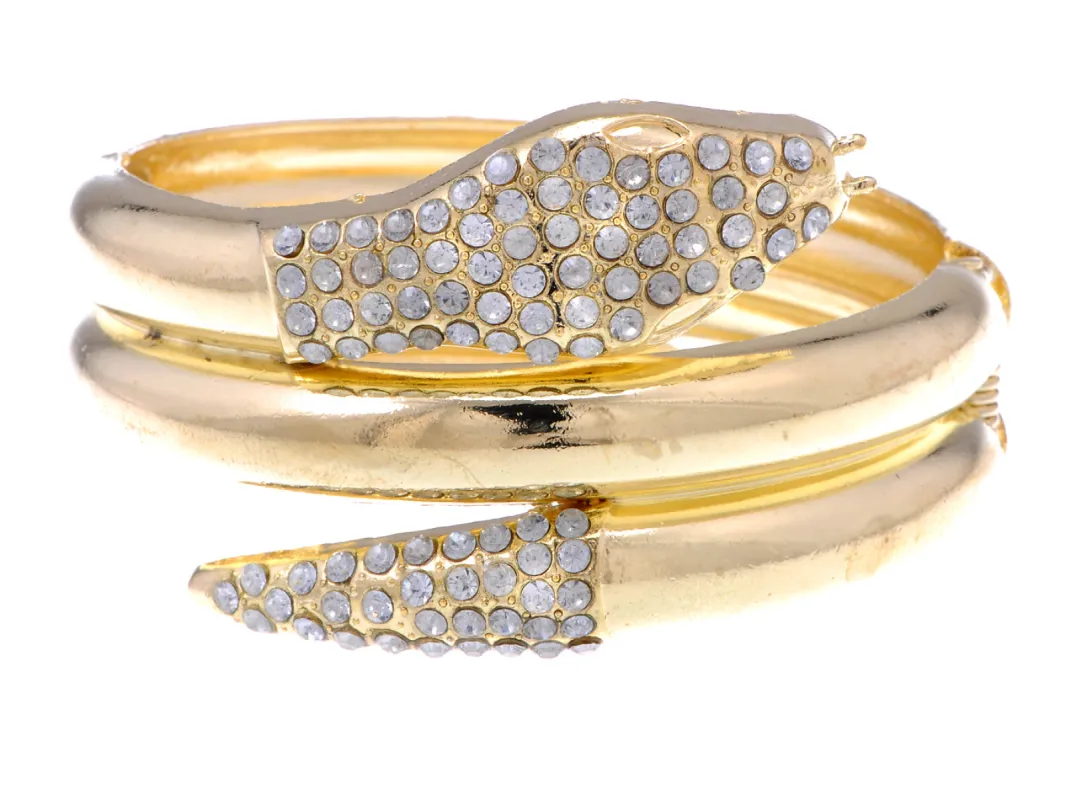 D Snake Coil Embellished Egyptian Cleopatra Style Bracelet sold by Anna-Kaci