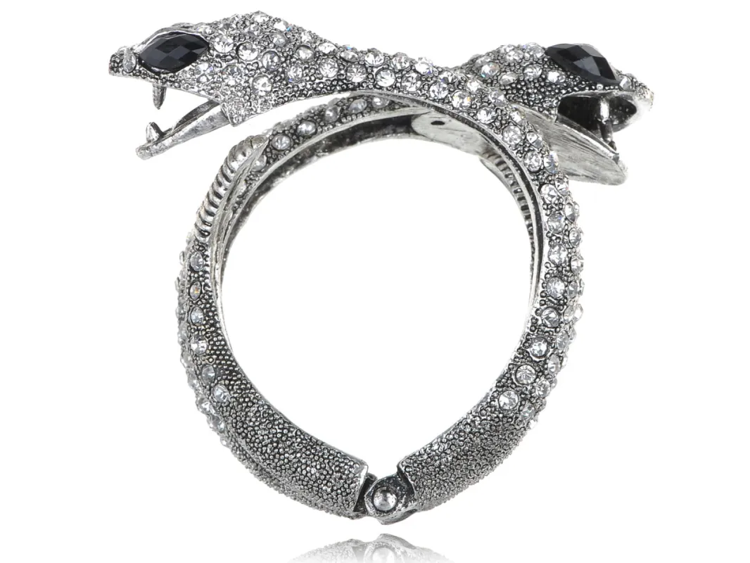 Vintage Fierce Twin Snake Couple Bracelet Bangle Cuff sold by Anna-Kaci