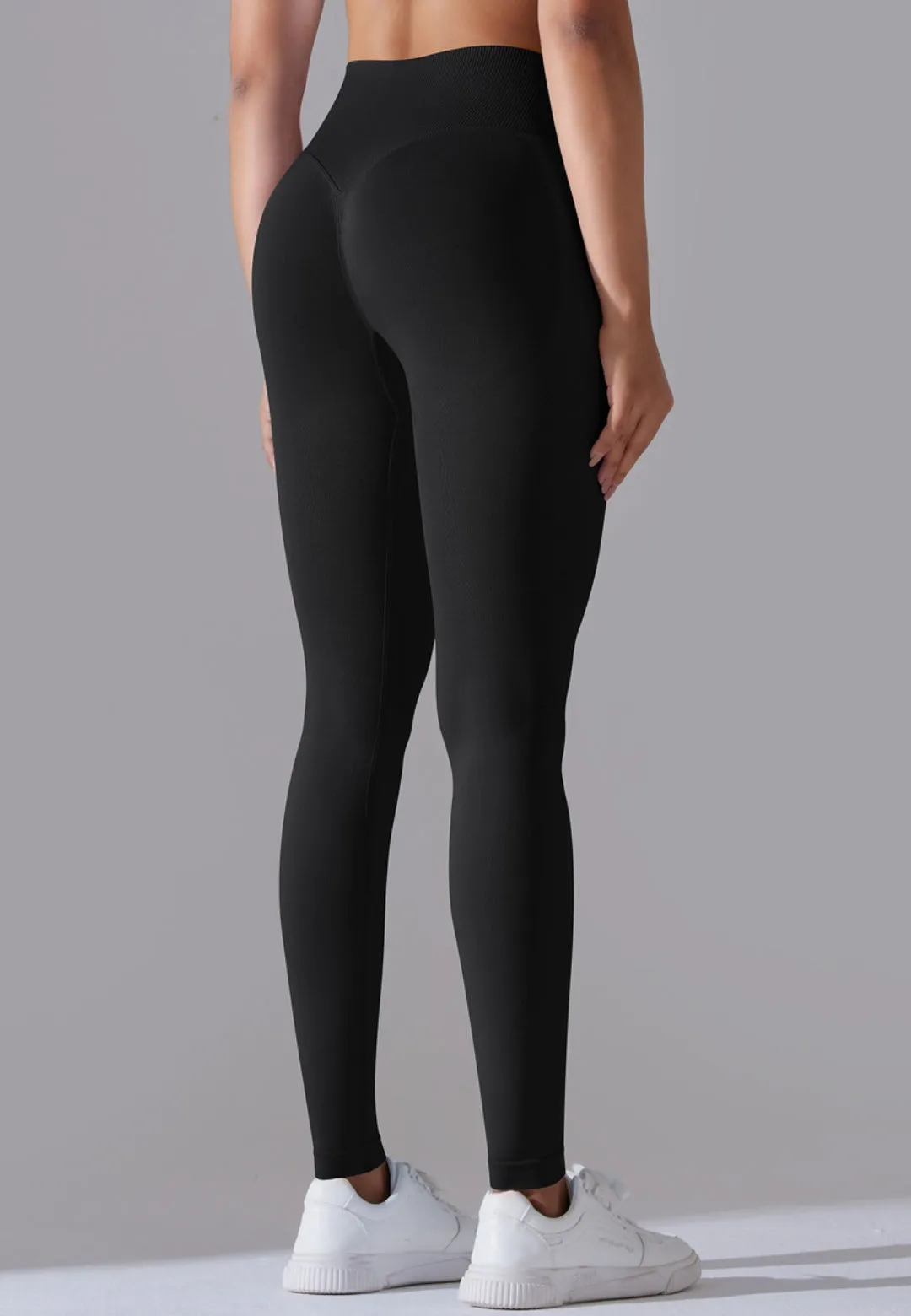 Ribbed V-Waist Activewear Leggings sold by Anna-Kaci product image thumbnail 3