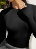 Anna-Kaci Women's Ribbed Long Sleeve Crew Neck Top sold by Anna-Kaci