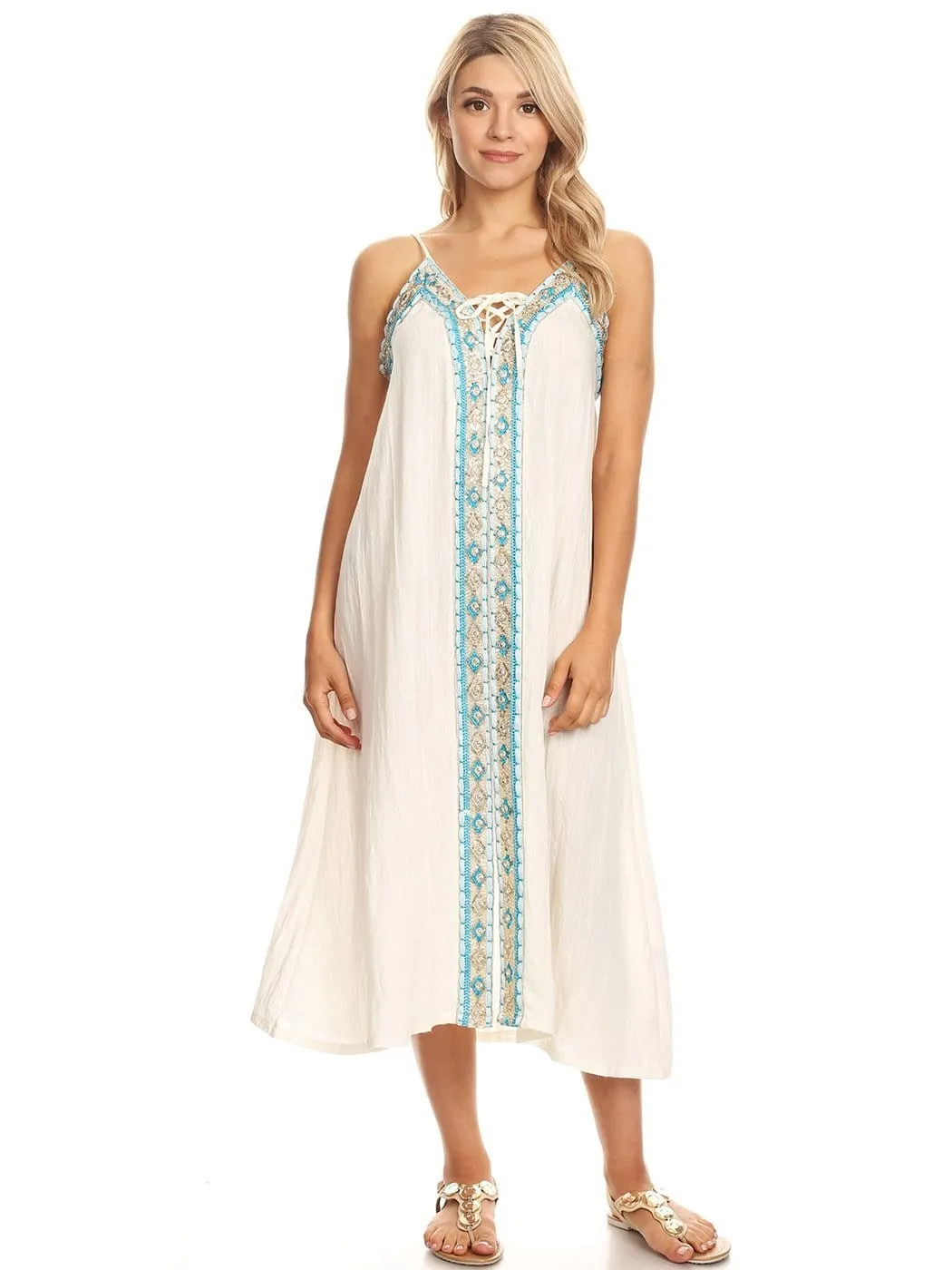 Anna-Kaci Casual Caftan Boho Long Maxi Swimsuit Cover sold by Anna-Kaci