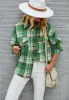 Plaid Pattern Textured Button Shirt sold by Anna-Kaci