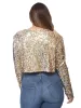 Plus Size Sequin Bolero sold by Anna-Kaci
