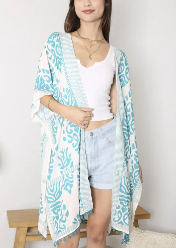 Anna-Kaci Womens Casual Boho Beach Cover Up Print Kimono Cardigan sold by Anna-Kaci