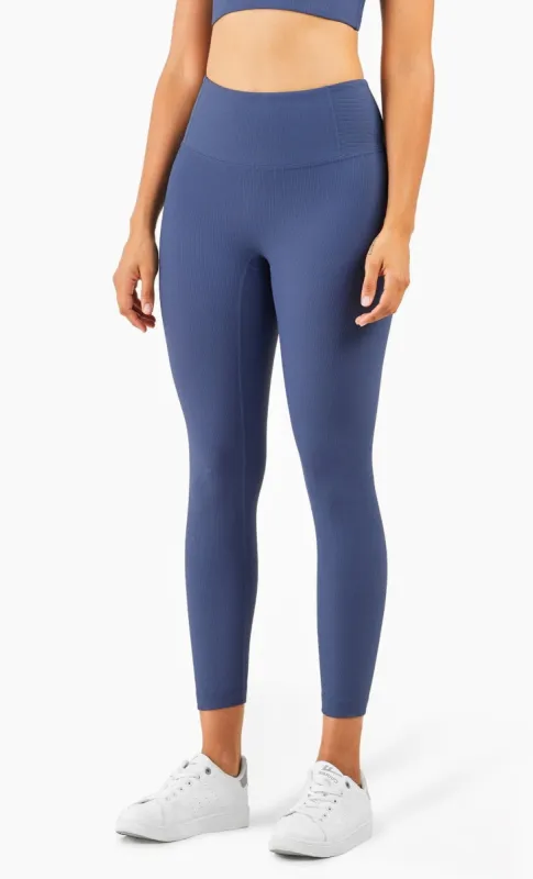 Ribbed Mid Waist Leggings sold by Anna-Kaci