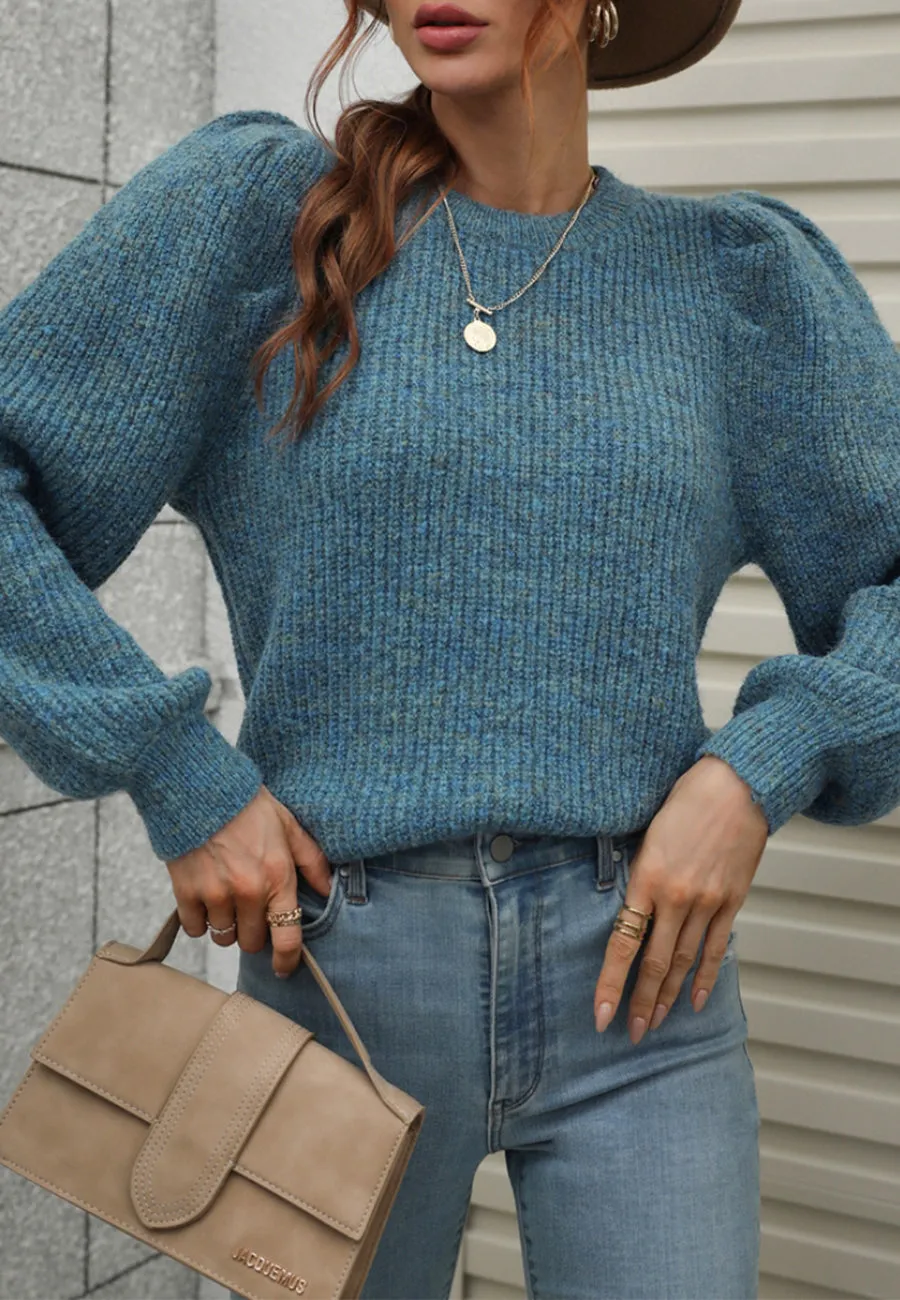 Bishop Sleeve Fuzzy Sweater sold by Anna-Kaci product image thumbnail 4