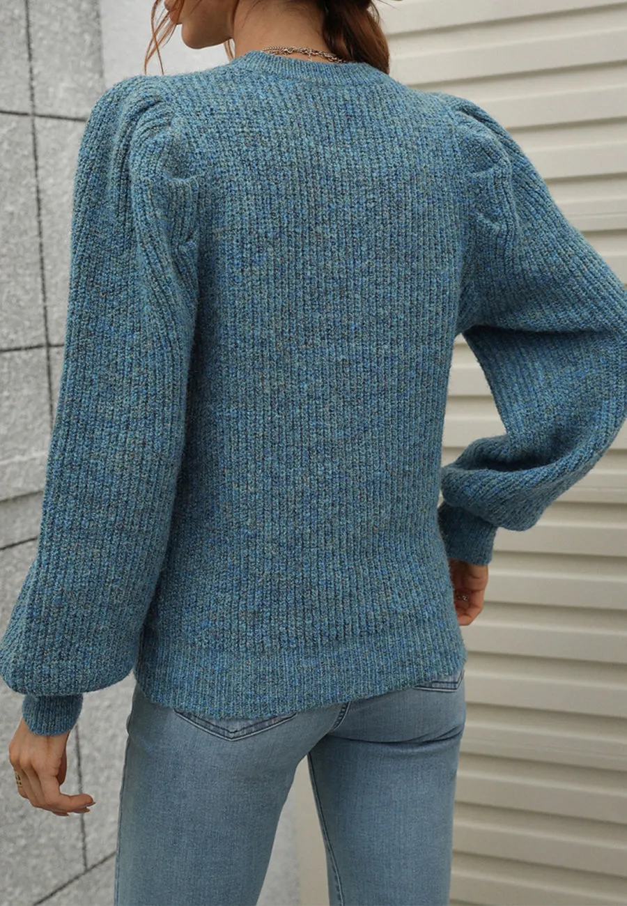 Bishop Sleeve Fuzzy Sweater sold by Anna-Kaci product image thumbnail 5