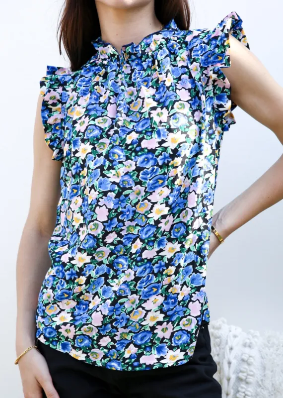 Floral Print Ruffle Detail Blouse sold by Anna-Kaci