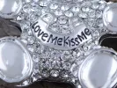 Swarovski Crystal Silver Elements King Teddy Bear Necklace sold by Anna-Kaci