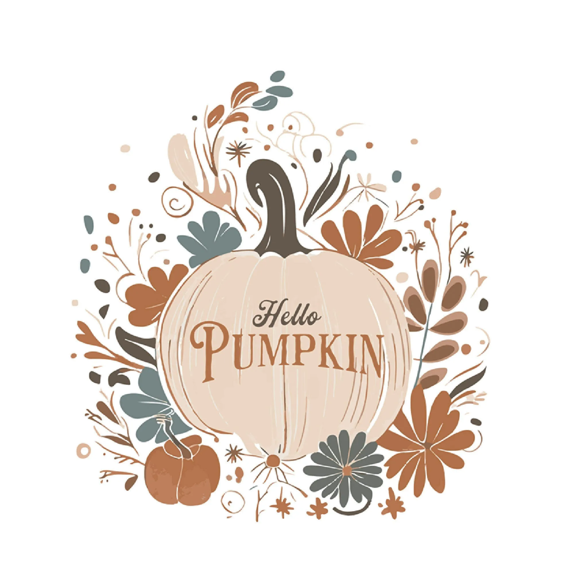 Hello Pumpkin Retro Fall Tee - Tan Pumpkin, Autumn Colors, Retro Vibes, Autumn Colors, Pumpkin Patch Shirt sold by Anna-Kaci product image thumbnail 3