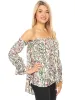 Womens Semi Sheer Boho Peasant Long Sleeve Off The Shoulder Top sold by Anna-Kaci