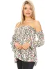 Womens Semi Sheer Boho Peasant Long Sleeve Off The Shoulder Top sold by Anna-Kaci