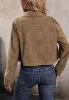 Geometric Corduroy Cropped Jacket sold by Anna-Kaci