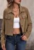 Geometric Corduroy Cropped Jacket sold by Anna-Kaci