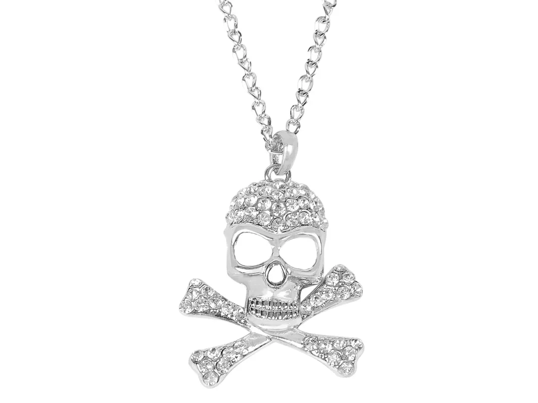 Skull Head Pirate Cut Out Halloween Pendant Necklace sold by Anna-Kaci