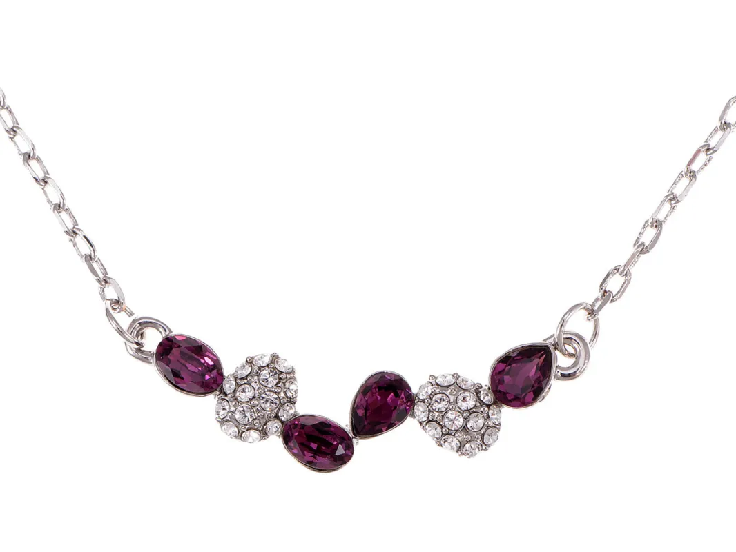 Swarovski Crystal Amethyst Elements Drops Through The Years Necklace sold by Anna-Kaci
