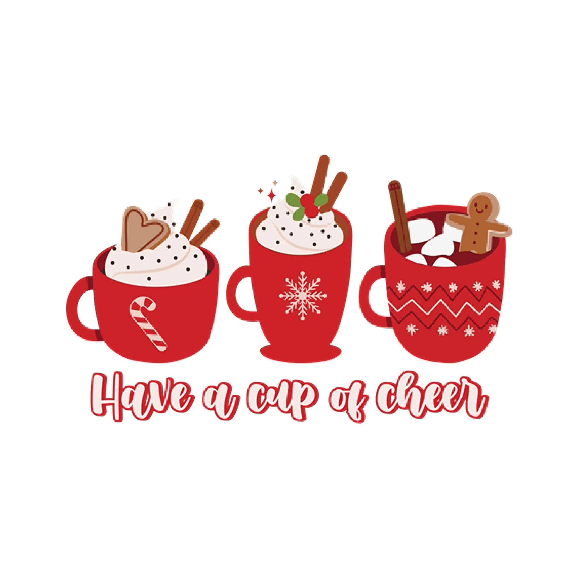 Savor the Season: 'Have a Cup of Cheer' Tee with Whipped Cream, Marshmallow, and Cookies Trio. sold by Anna-Kaci product image thumbnail 4