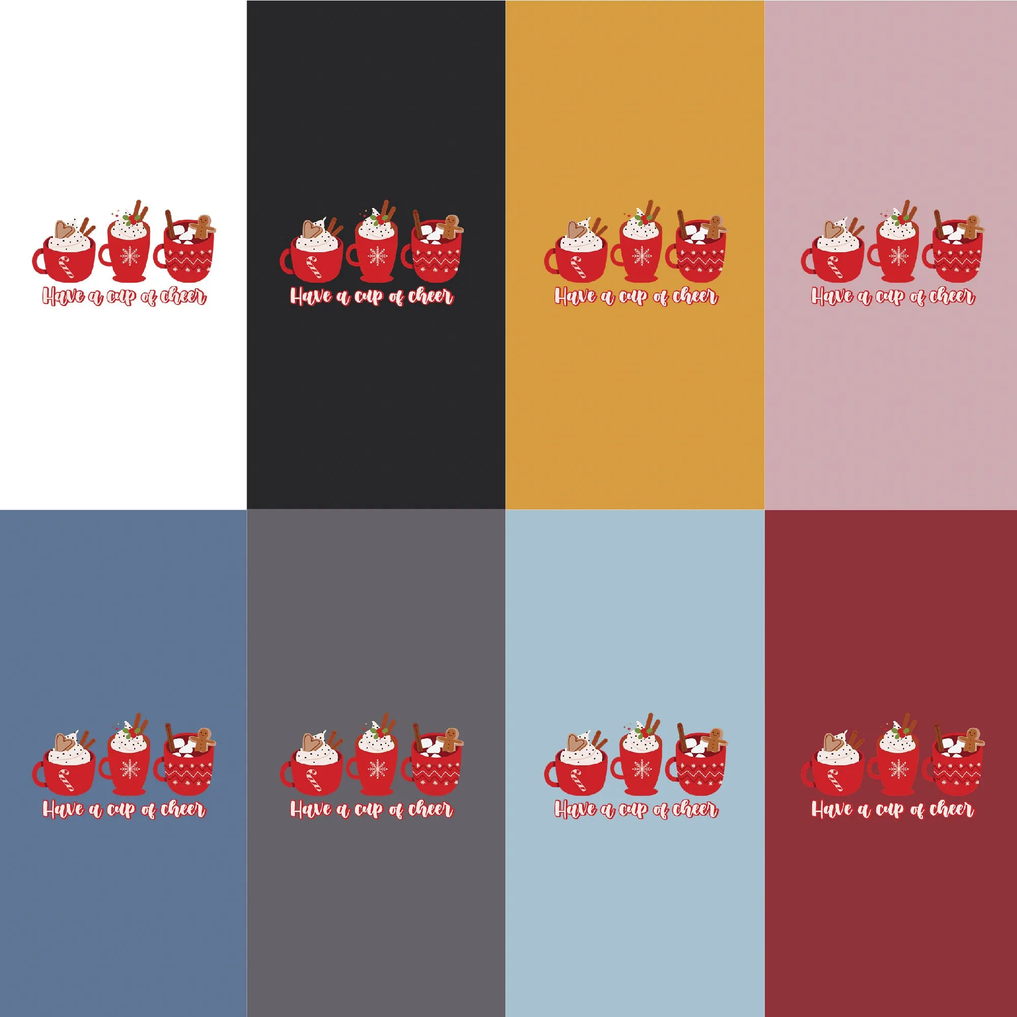 Savor the Season: 'Have a Cup of Cheer' Tee with Whipped Cream, Marshmallow, and Cookies Trio. sold by Anna-Kaci product image thumbnail 3