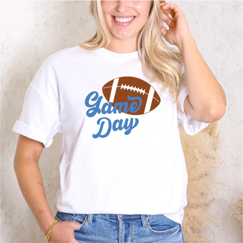 Blue American Football Game Day Tee sold by Anna-Kaci