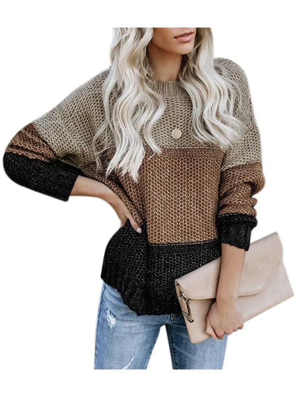 Casual Winter Fall Long Sleeve Drop Shoulder Sweater Pullover sold by Anna-Kaci