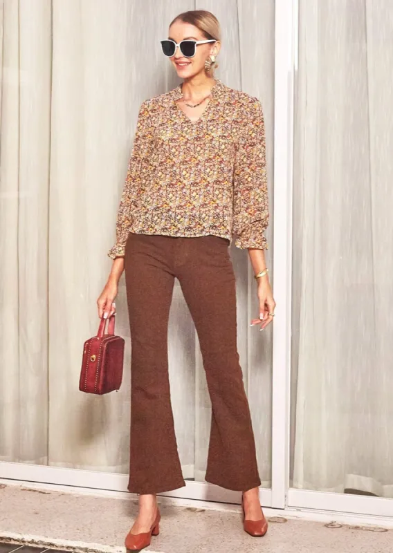 Colorful Floral Print Blouse sold by Anna-Kaci