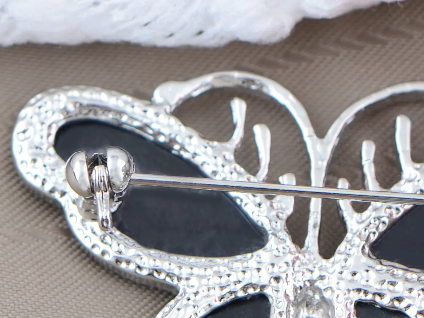 Abalone Colored Dark Butterfly Insect Wings Brooch Pin sold by Anna-Kaci product image thumbnail 5