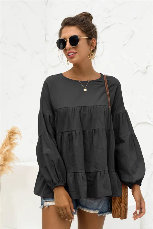 Soft Gathered Blouse sold by Anna-Kaci